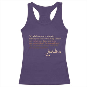John Lewis Quote Racerback Tank Top Black History Month TS14 Purple Print Your Wear