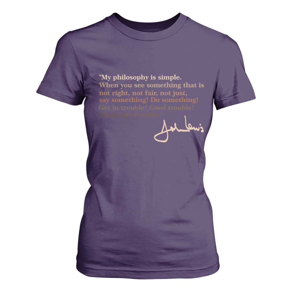 John Lewis Quote T Shirt For Women Black History Month TS14 Purple Print Your Wear
