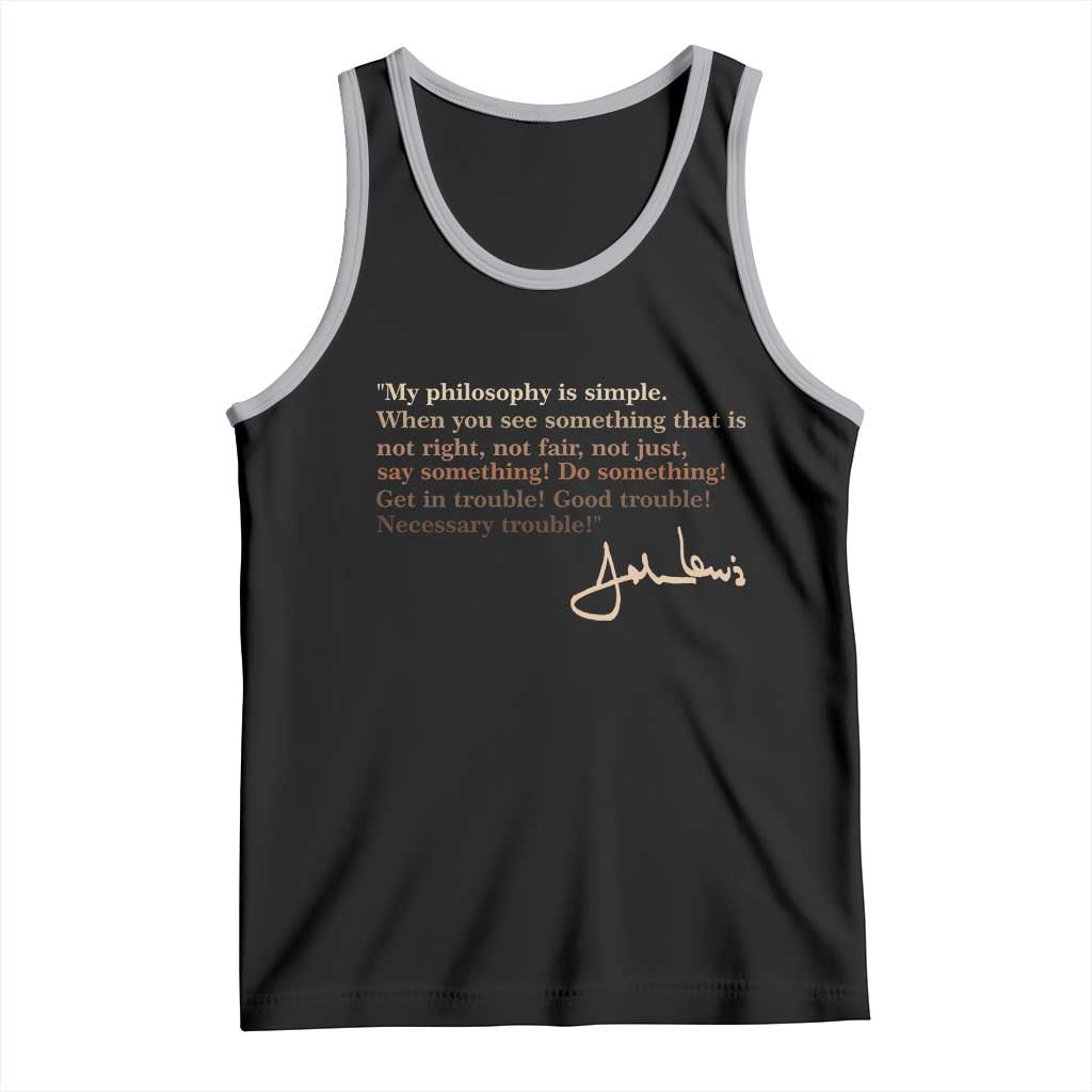 John Lewis Quote Tank Top Black History Month TS14 Black Athletic Heather Print Your Wear