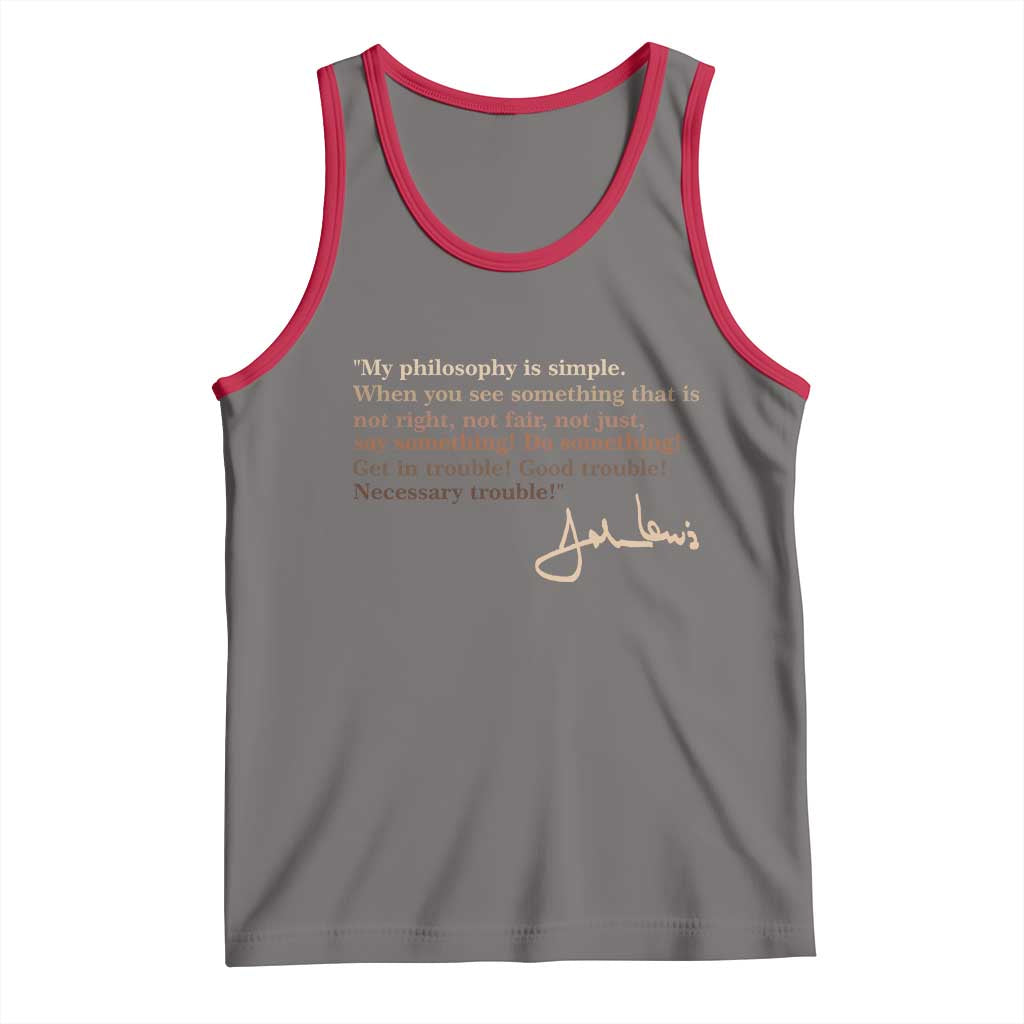John Lewis Quote Tank Top Black History Month TS14 Deep Heather Red Print Your Wear