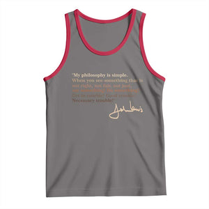 John Lewis Quote Tank Top Black History Month TS14 Deep Heather Red Print Your Wear