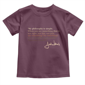 John Lewis Quote Toddler T Shirt Black History Month TS14 Maroon Print Your Wear