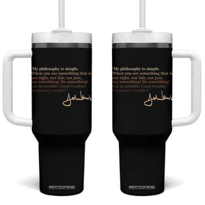 John Lewis Quote Tumbler With Handle Black History Month TS14 One Size: 40 oz Black Print Your Wear