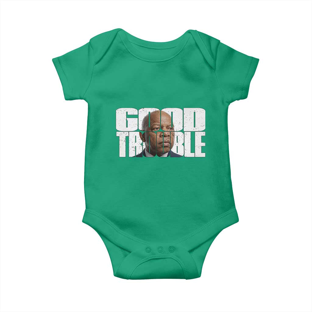 John Lewis Quote Affrican American Baby Onesie Black History Good Trouble TS14 Irish Green Print Your Wear