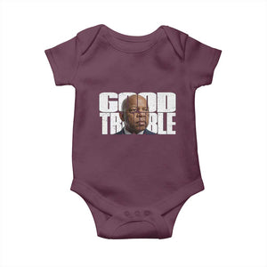 John Lewis Quote Affrican American Baby Onesie Black History Good Trouble TS14 Maroon Print Your Wear