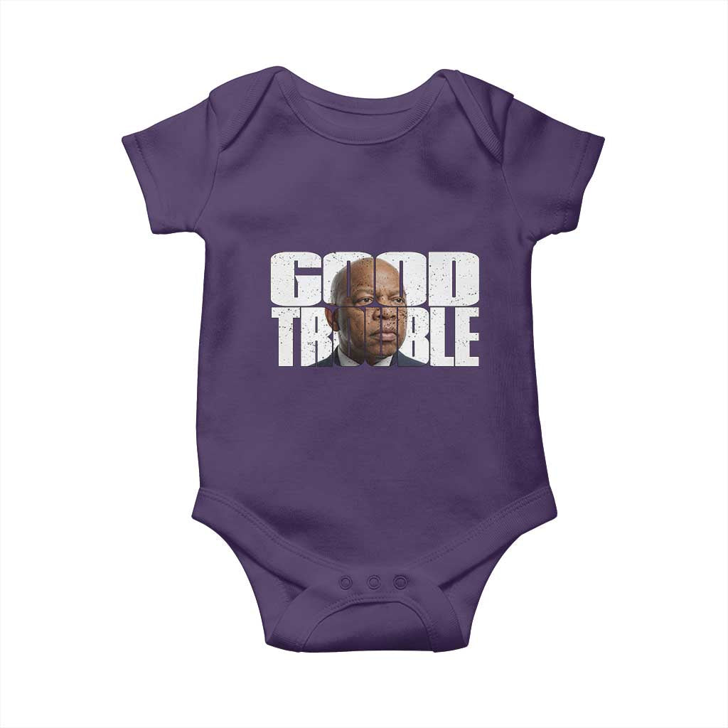 John Lewis Quote Affrican American Baby Onesie Black History Good Trouble TS14 Purple Print Your Wear