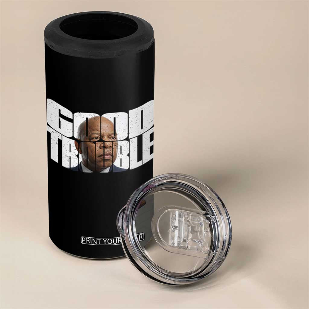 John Lewis Quote Affrican American 4 in 1 Can Cooler Tumbler Black History Good Trouble TS14 Print Your Wear