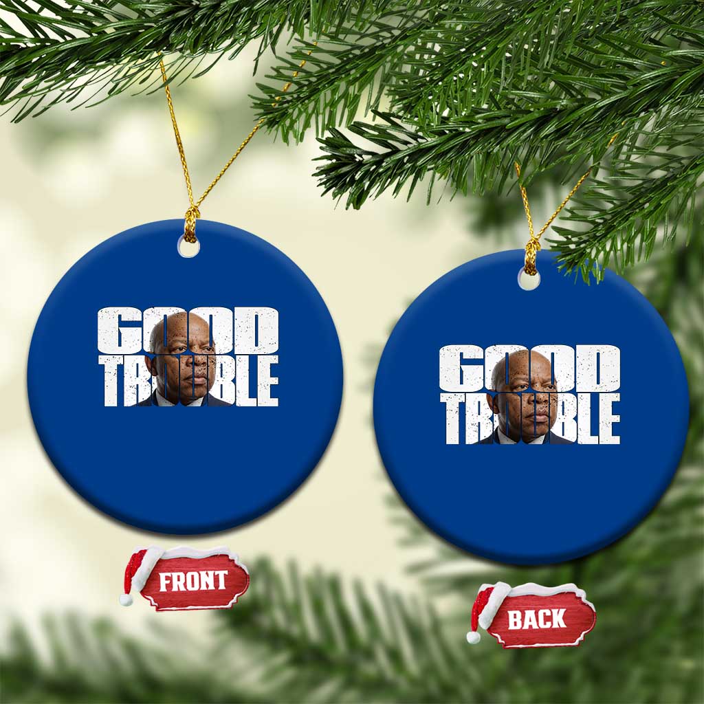 John Lewis Quote Affrican American Ceramic Ornament Black History Good Trouble TS14 1pc Blue Print Your Wear