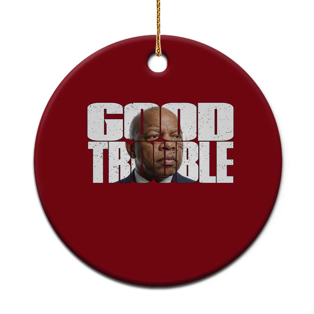 John Lewis Quote Affrican American Ceramic Ornament Black History Good Trouble TS14 1pc Red Print Your Wear