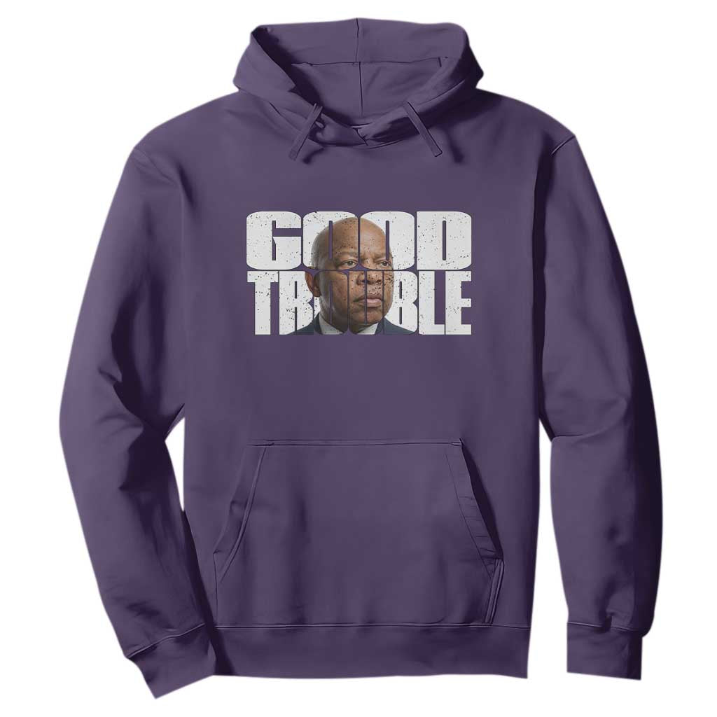 John Lewis Quote Affrican American Hoodie Black History Good Trouble TS14 Purple Print Your Wear