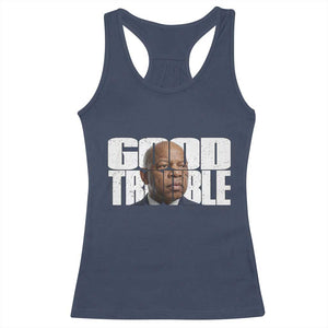 John Lewis Quote Affrican American Racerback Tank Top Black History Good Trouble TS14 Navy Print Your Wear