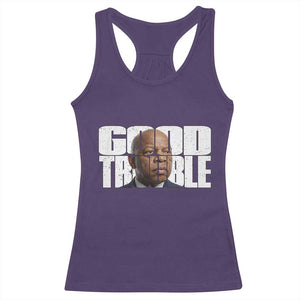 John Lewis Quote Affrican American Racerback Tank Top Black History Good Trouble TS14 Purple Print Your Wear
