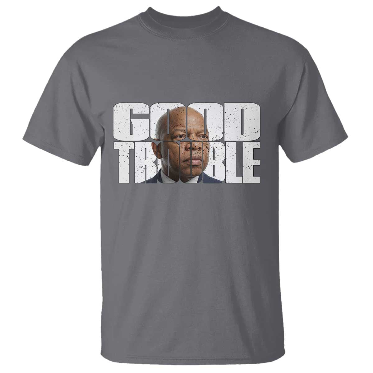 John Lewis Quote Affrican American T Shirt Black History Good Trouble TS14 Charcoal Print Your Wear