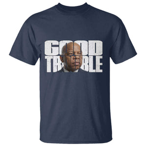 John Lewis Quote Affrican American T Shirt Black History Good Trouble TS14 Navy Print Your Wear