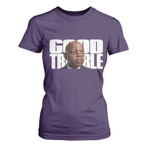 John Lewis Quote Affrican American T Shirt For Women Black History Good Trouble TS14 Purple Print Your Wear