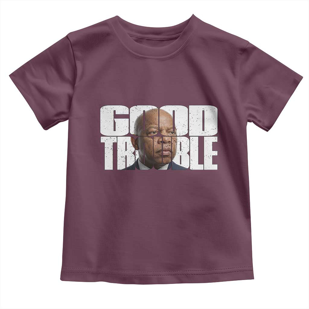 John Lewis Quote Affrican American Toddler T Shirt Black History Good Trouble TS14 Maroon Print Your Wear
