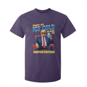 ICE Enjoy an Ice Cold Glass of Deportation T Shirt For Kid Funny Political ICE Anti Trump TS14 Purple Print Your Wear