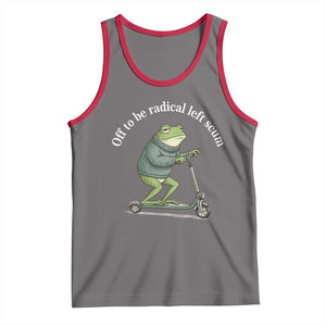Off To Be Radical Left Scum Tank Top Funny Frog Anti ICE Political Protest TS14 Deep Heather Red Print Your Wear