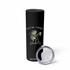 Funny Frog Anti ICE Political Protest Skinny Tumbler Ice? No Thanks TS14 Print Your Wear