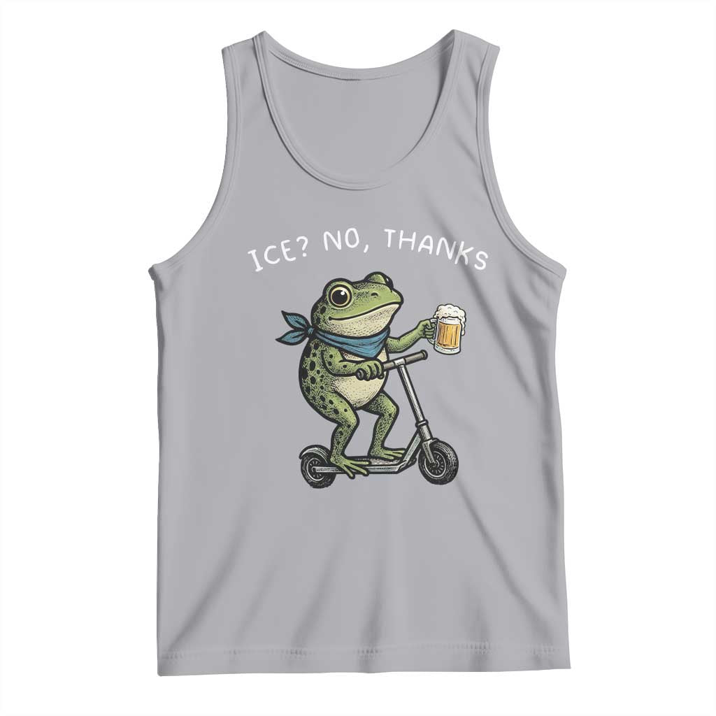 Funny Frog Anti ICE Political Protest Tank Top Ice? No Thanks TS14 Athletic Heather Print Your Wear