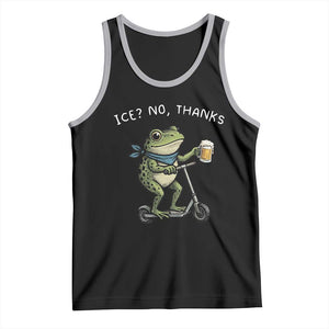 Funny Frog Anti ICE Political Protest Tank Top Ice? No Thanks TS14 Black Athletic Heather Print Your Wear