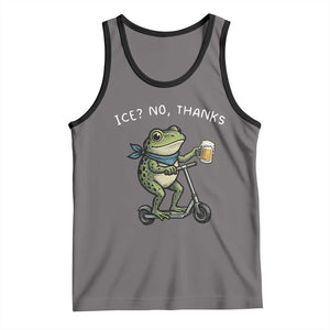 Funny Frog Anti ICE Political Protest Tank Top Ice? No Thanks TS14 Deep Heather Black Print Your Wear