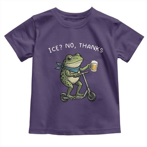 Funny Frog Anti ICE Political Protest Toddler T Shirt Ice? No Thanks TS14 Purple Print Your Wear