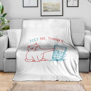Funny Cat Anti ICE Political Protest Throw Blanket Ice? No Thanks TS14 Print Your Wear