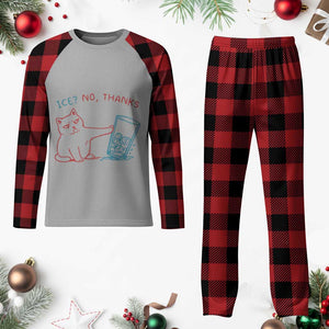 Funny Cat Anti ICE Political Protest Plaid Pajama Set Ice? No Thanks TS14 Buffalo Plaid Print Your Wear