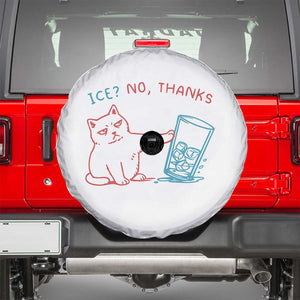 Funny Cat Anti ICE Political Protest Spare Tire Cover Ice? No Thanks TS14 White Print Your Wear