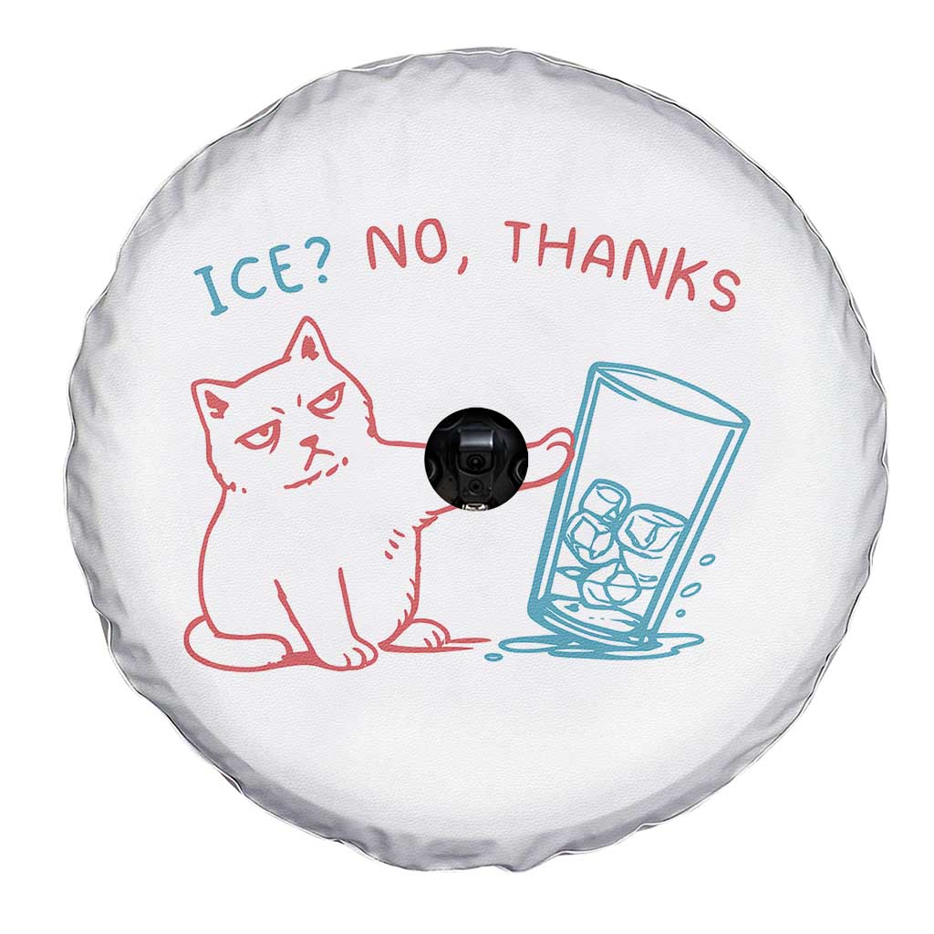 Funny Cat Anti ICE Political Protest Spare Tire Cover Ice? No Thanks TS14 Print Your Wear