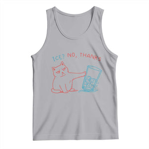 Funny Cat Anti ICE Political Protest Tank Top Ice? No Thanks TS14 Athletic Heather Print Your Wear