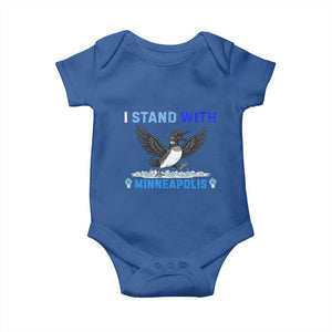 I Stand With Minneapolis Baby Onesie Loon Minnesota Resist Anti ICE Immigration Protest TS14 Royal Blue Print Your Wear