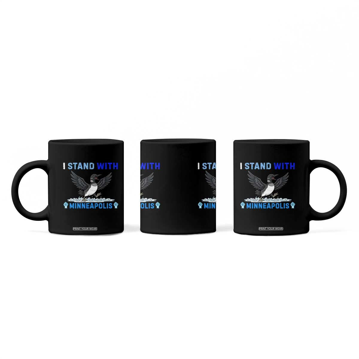 I Stand With Minneapolis Coffee Mug Loon Minnesota Resist Anti ICE Immigration Protest TS14 Print Your Wear