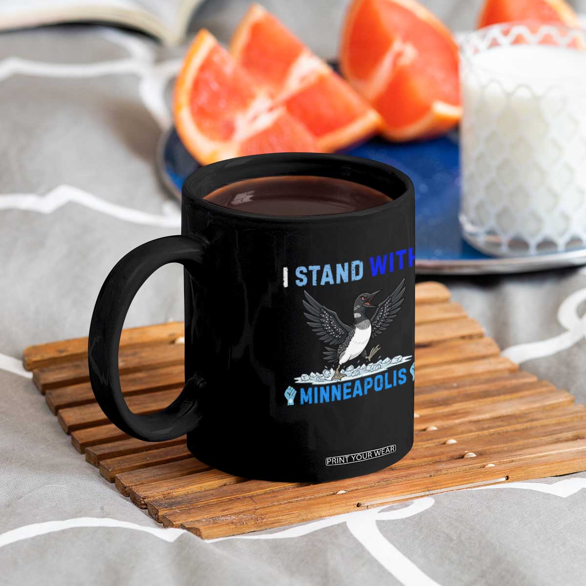 I Stand With Minneapolis Coffee Mug Loon Minnesota Resist Anti ICE Immigration Protest TS14 Print Your Wear