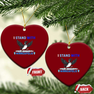 I Stand With Minneapolis Ceramic Ornament Loon Minnesota Resist Anti ICE Immigration Protest TS14 Print Your Wear