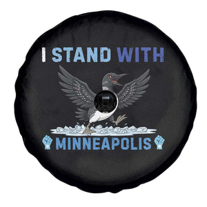 I Stand With Minneapolis Spare Tire Cover Loon Minnesota Resist Anti ICE Immigration Protest TS14 Print Your Wear