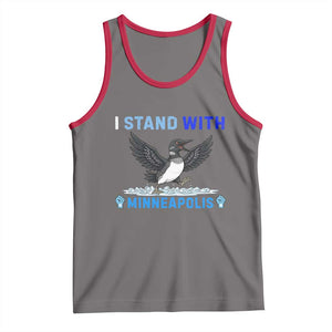 I Stand With Minneapolis Tank Top Loon Minnesota Resist Anti ICE Immigration Protest TS14 Deep Heather Red Print Your Wear