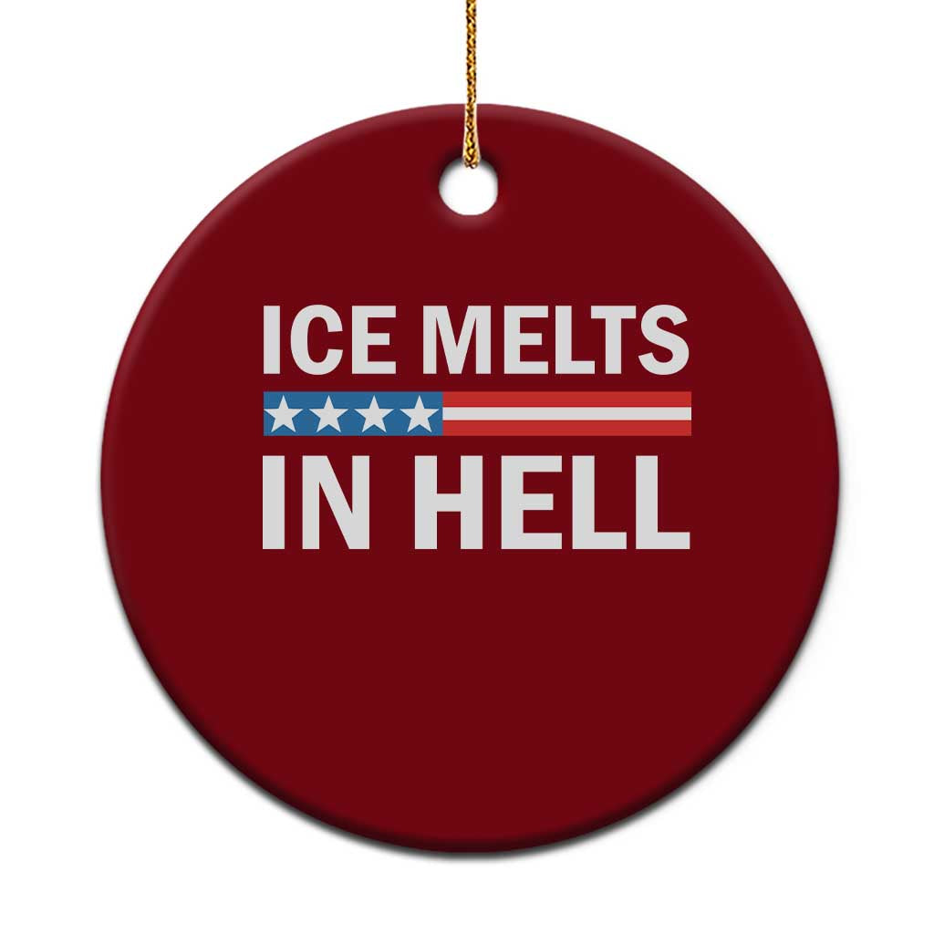 Ice Melts In Hell Ceramic Ornament Activist Statement Quote TS14 1pc Red Print Your Wear