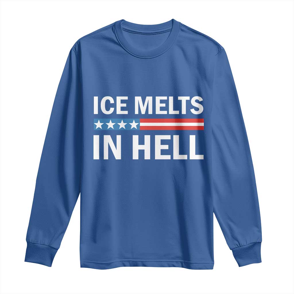 Ice Melts In Hell Long Sleeve Shirt Activist Statement Quote TS14 Royal Blue Print Your Wear
