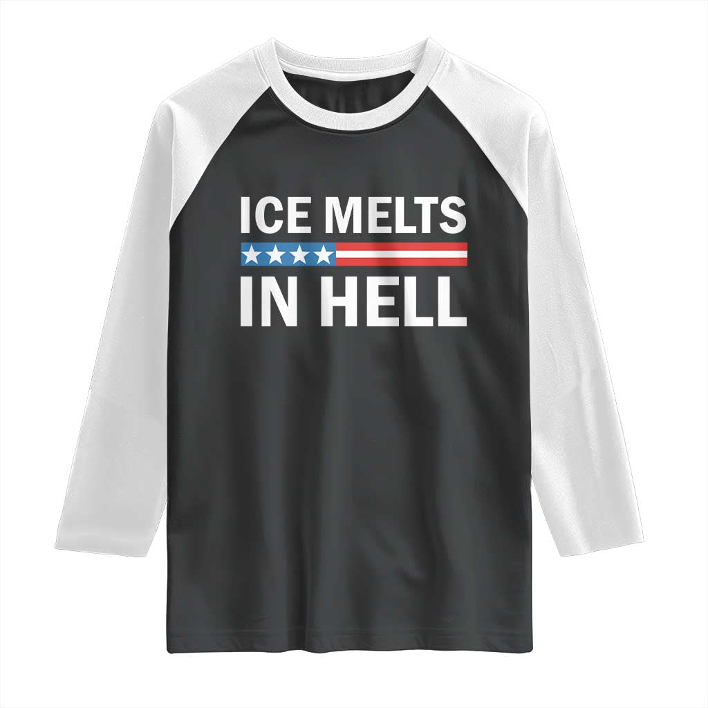 Ice Melts In Hell Raglan Shirt Activist Statement Quote TS14 Black White Print Your Wear