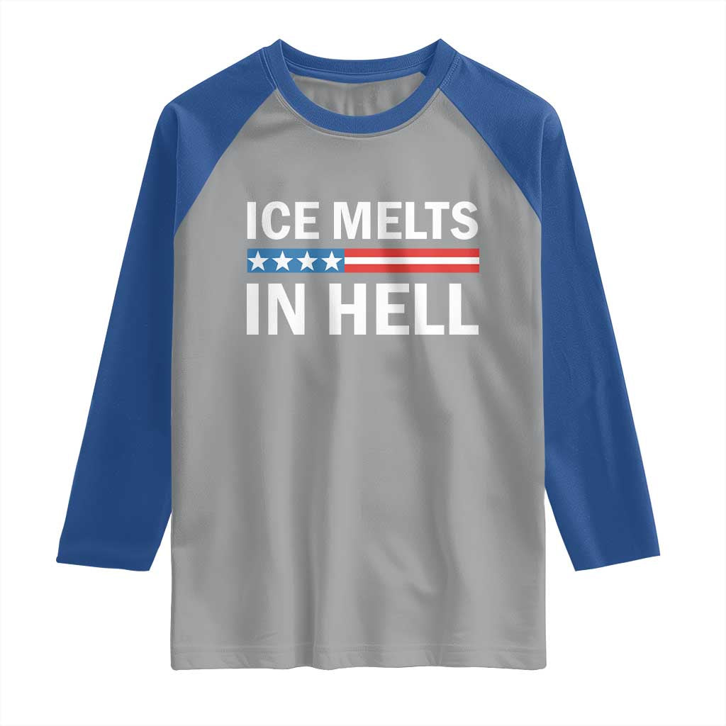 Ice Melts In Hell Raglan Shirt Activist Statement Quote TS14 Sport Gray Royal Print Your Wear
