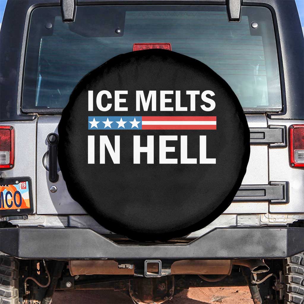 Ice Melts In Hell Spare Tire Cover Activist Statement Quote TS14 No hole Black Print Your Wear