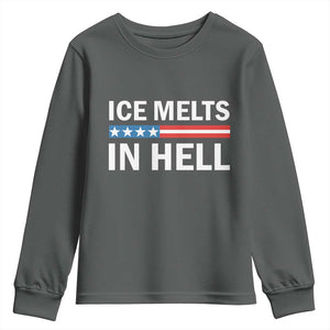 Ice Melts In Hell Youth Sweatshirt Activist Statement Quote TS14 Dark Heather Print Your Wear