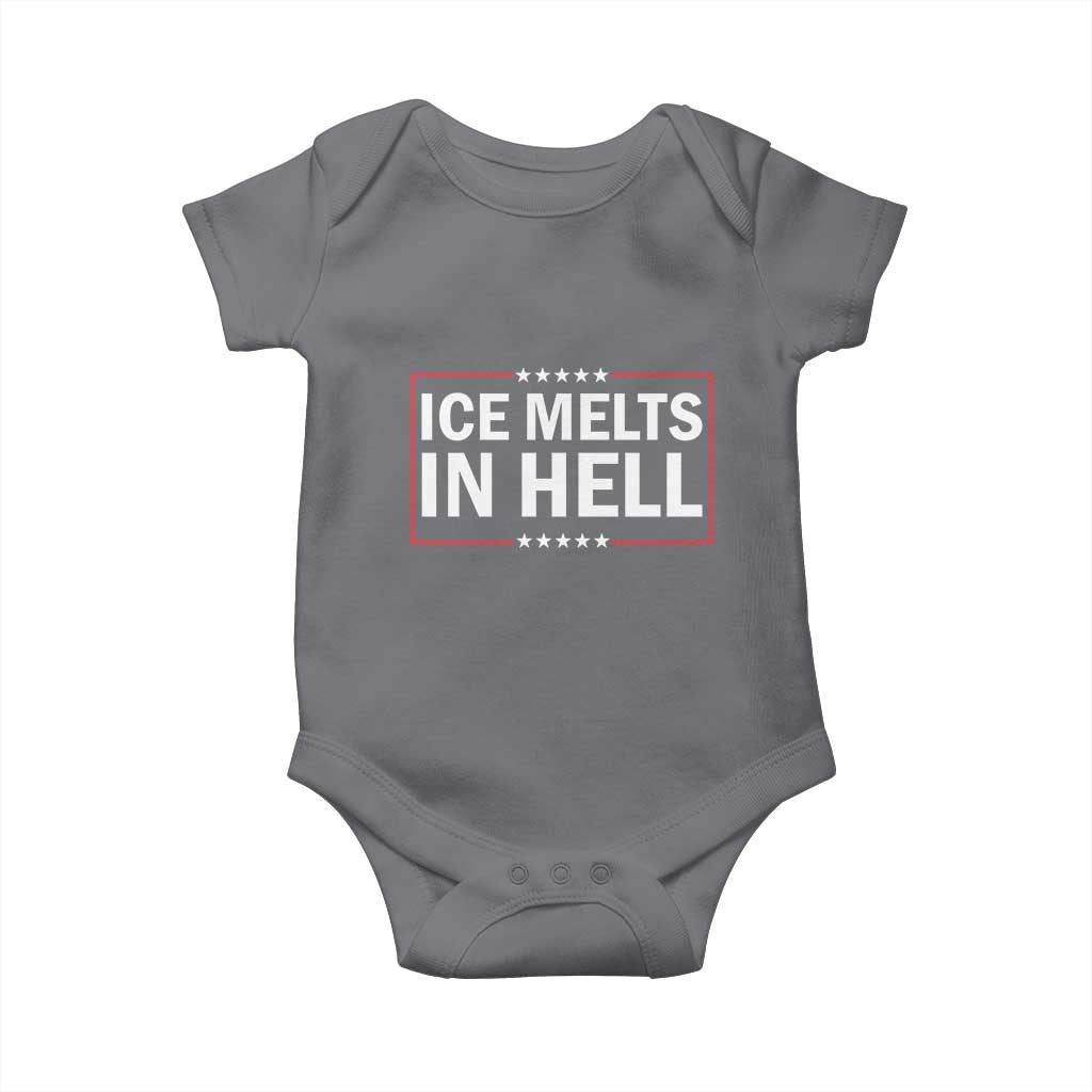 Ice Melts In Hell Baby Onesie Immigrant Rights Activist Statement Protest Quote TS14 Charcoal Print Your Wear