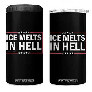 Ice Melts In Hell 4 in 1 Can Cooler Tumbler Immigrant Rights Activist Statement Protest Quote TS14 One Size: 16 oz Black Print Your Wear
