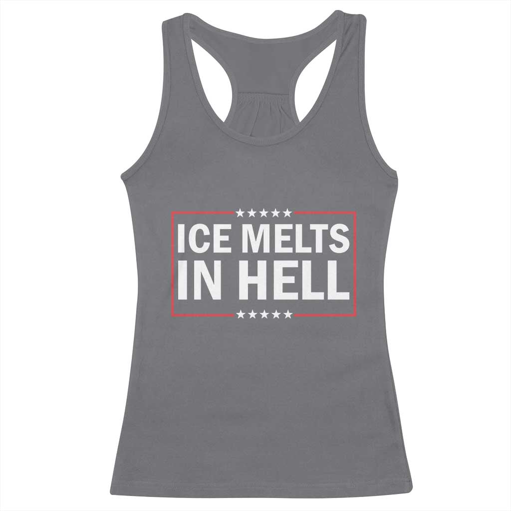 Ice Melts In Hell Racerback Tank Top Immigrant Rights Activist Statement Protest Quote TS14 Charcoal Print Your Wear