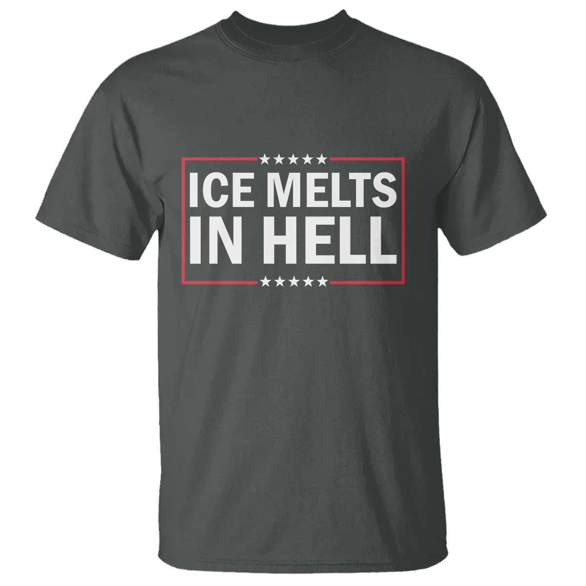 Ice Melts In Hell T Shirt Immigrant Rights Activist Statement Protest Quote TS14 Dark Heather Print Your Wear