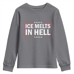 Ice Melts In Hell Youth Sweatshirt Immigrant Rights Activist Statement Protest Quote TS14 Charcoal Print Your Wear