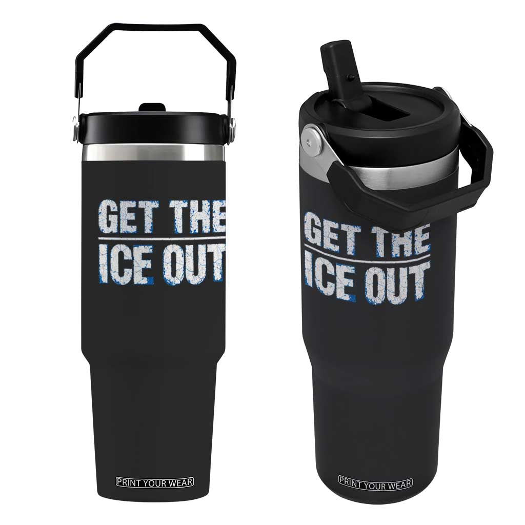 Minnesota Resist Anti ICE Immigration Protest Ladies Flip Straw Tumbler TS14 One Size: 30 oz Black Print Your Wear